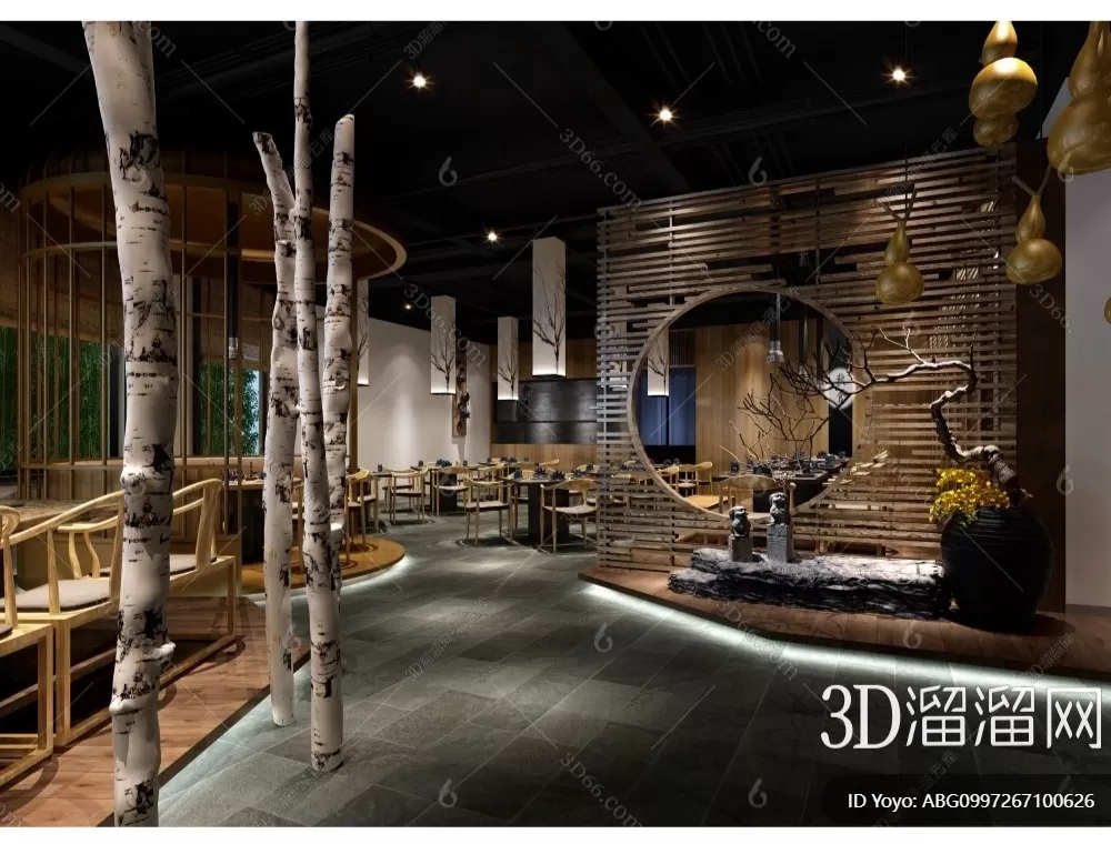 RESTAURANT – 3D SCENES – BLOCKS – 3D MODELS – 093 – PRO