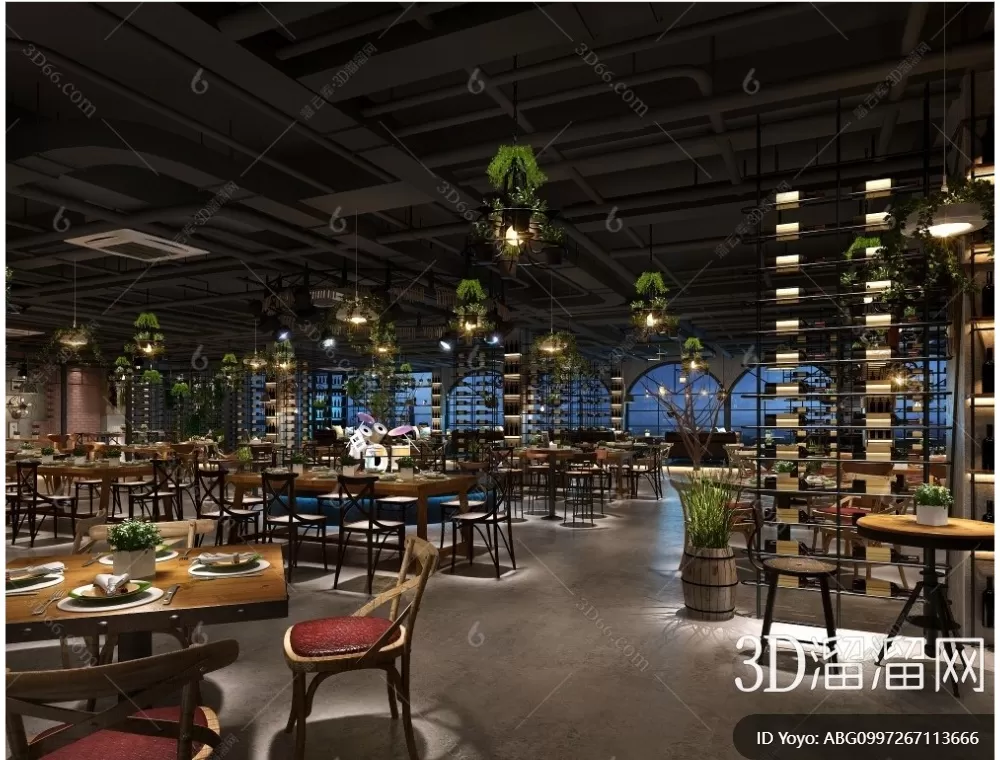 RESTAURANT – 3D SCENES – BLOCKS – 3D MODELS – 094 – PRO