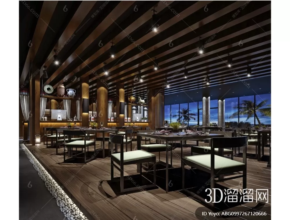 RESTAURANT – 3D SCENES – BLOCKS – 3D MODELS – 096 – PRO