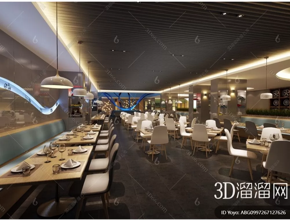RESTAURANT – 3D SCENES – BLOCKS – 3D MODELS – 098 – PRO