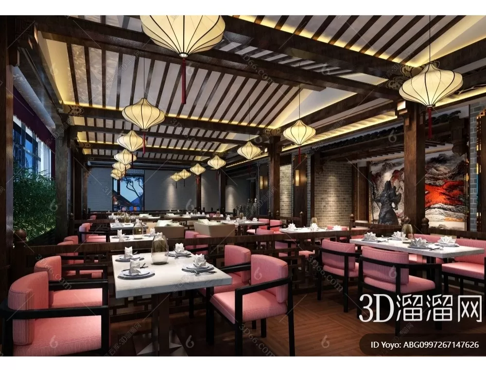 RESTAURANT – 3D SCENES – BLOCKS – 3D MODELS – 100 – PRO