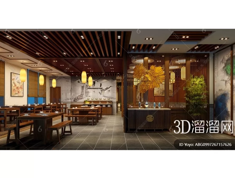 RESTAURANT – 3D SCENES – BLOCKS – 3D MODELS – 101 – PRO