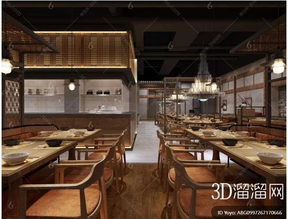 RESTAURANT – 3D SCENES – BLOCKS – 3D MODELS – 105 – PRO