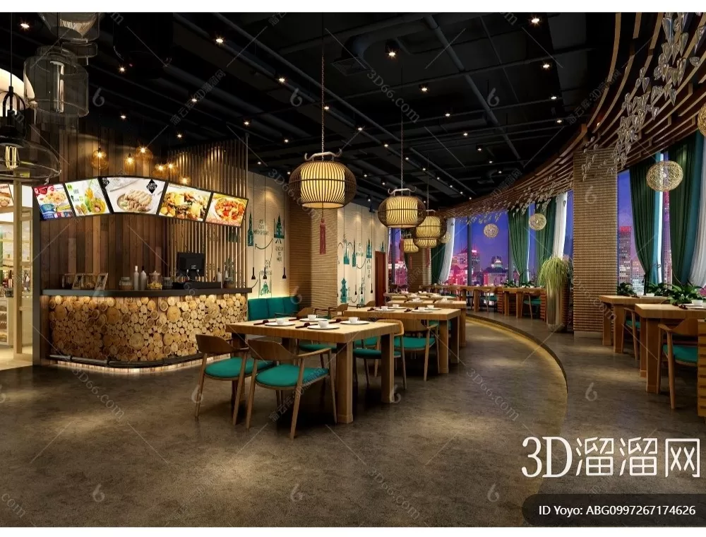 RESTAURANT – 3D SCENES – BLOCKS – 3D MODELS – 106 – PRO