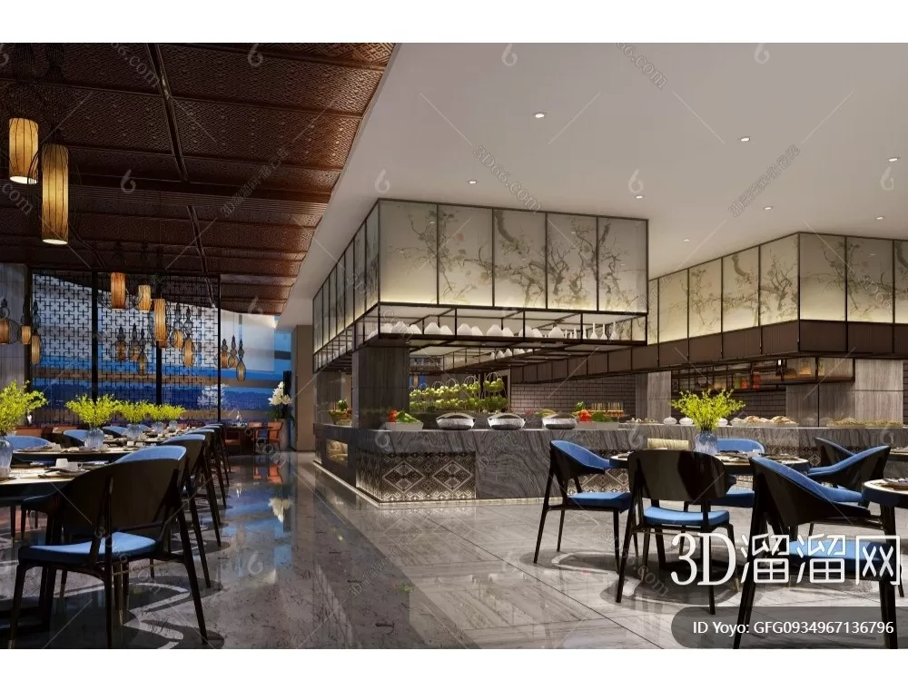 RESTAURANT – 3D SCENES – BLOCKS – 3D MODELS – 115 – PRO