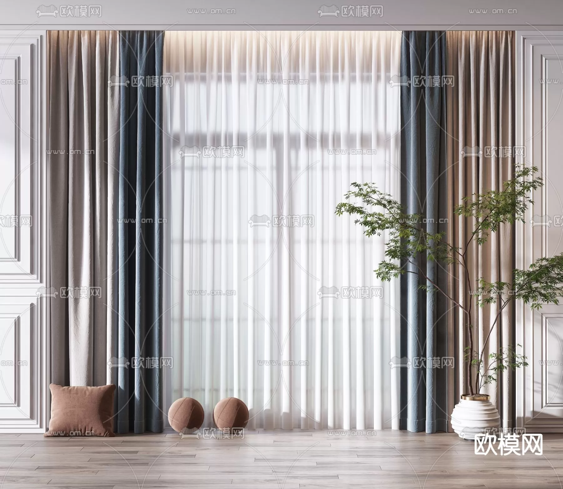 MODERN CURTAIN – 3D MODELS – 005 – PRO