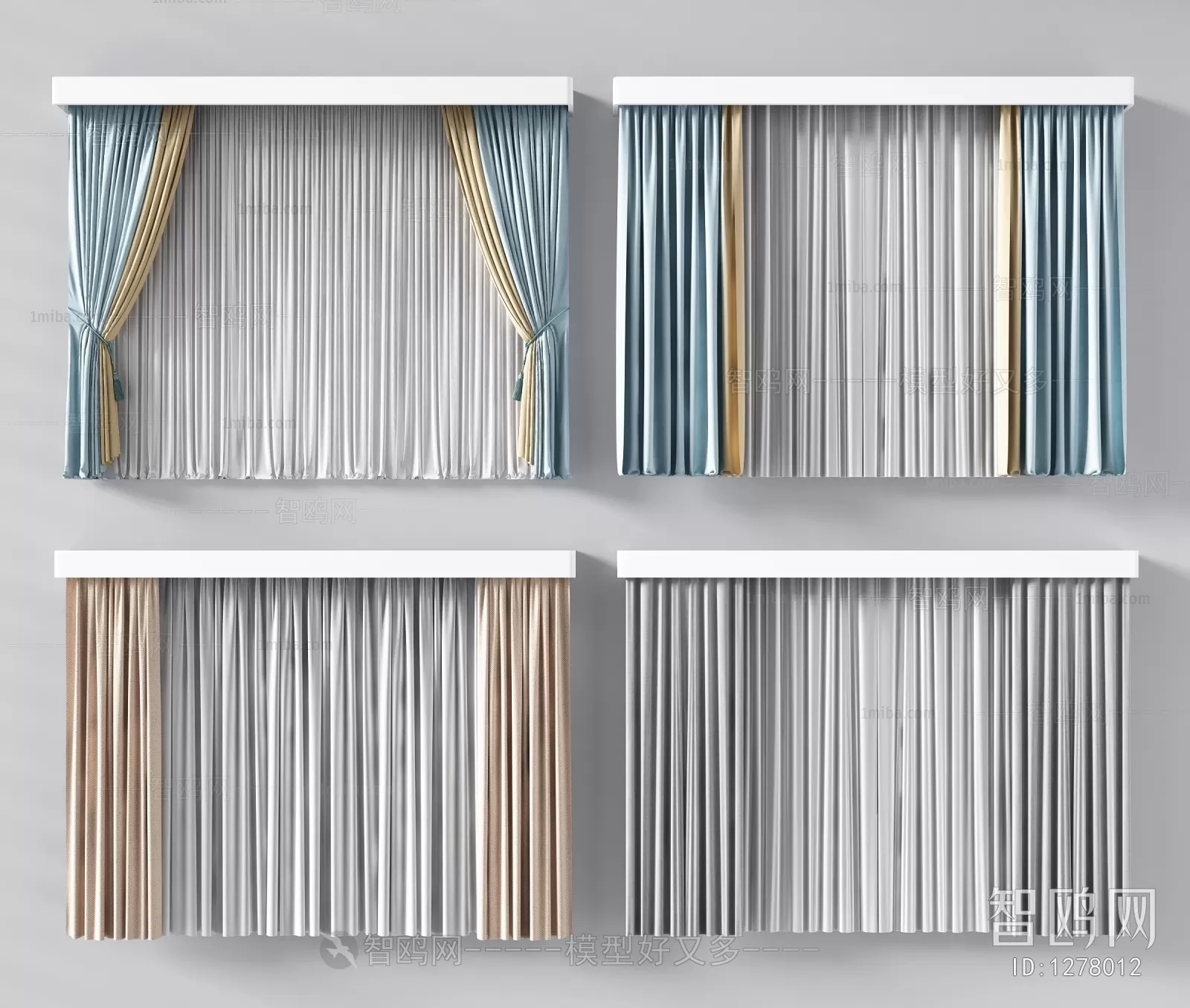 MODERN CURTAIN – 3D MODELS – 010 – PRO