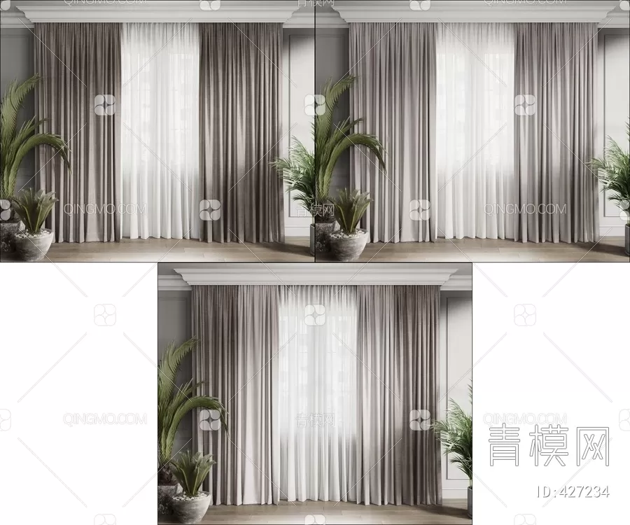 MODERN CURTAIN – 3D MODELS – 014 – PRO