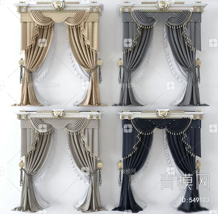 MODERN CURTAIN – 3D MODELS – 020 – PRO