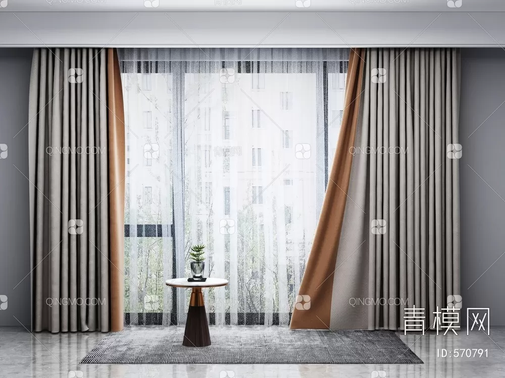MODERN CURTAIN – 3D MODELS – 024 – PRO