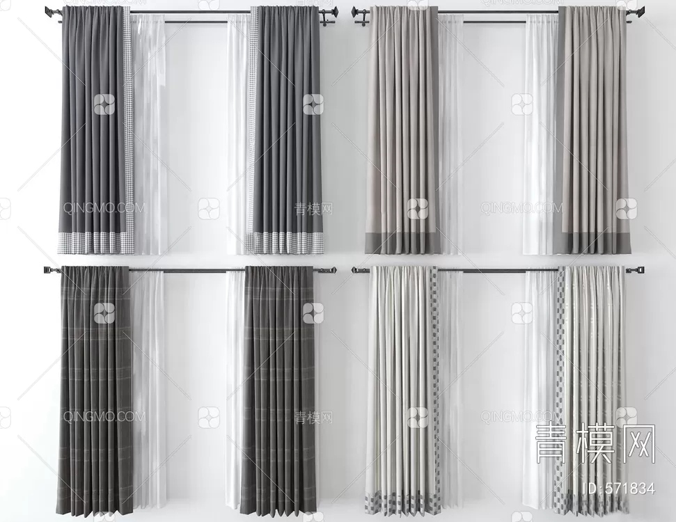 MODERN CURTAIN – 3D MODELS – 026 – PRO