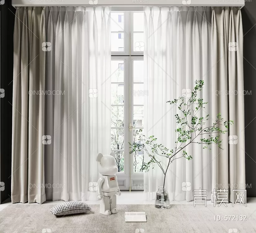 MODERN CURTAIN – 3D MODELS – 027 – PRO