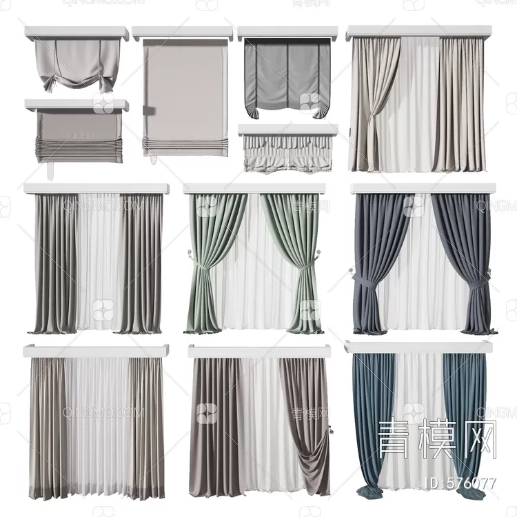 MODERN CURTAIN – 3D MODELS – 029 – PRO