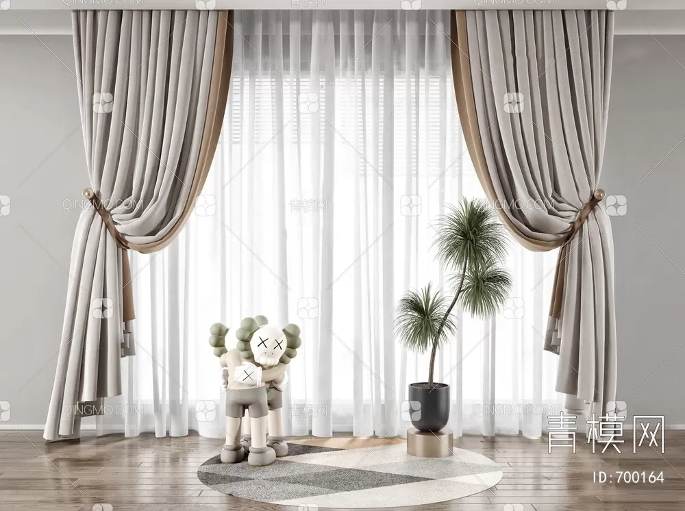 MODERN CURTAIN – 3D MODELS – 033 – PRO