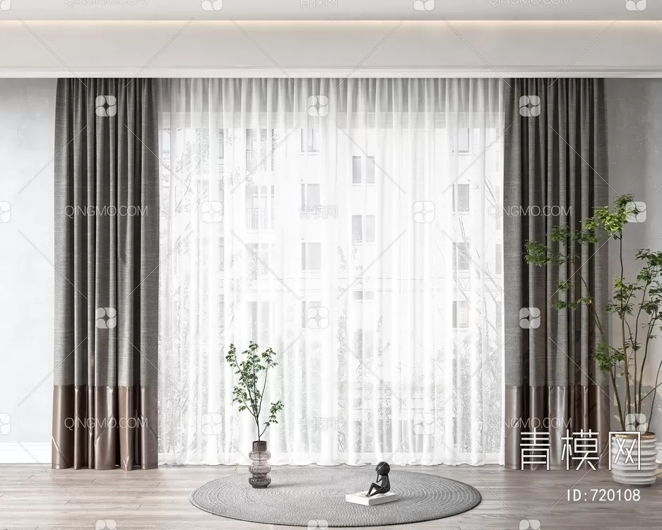 MODERN CURTAIN – 3D MODELS – 040 – PRO