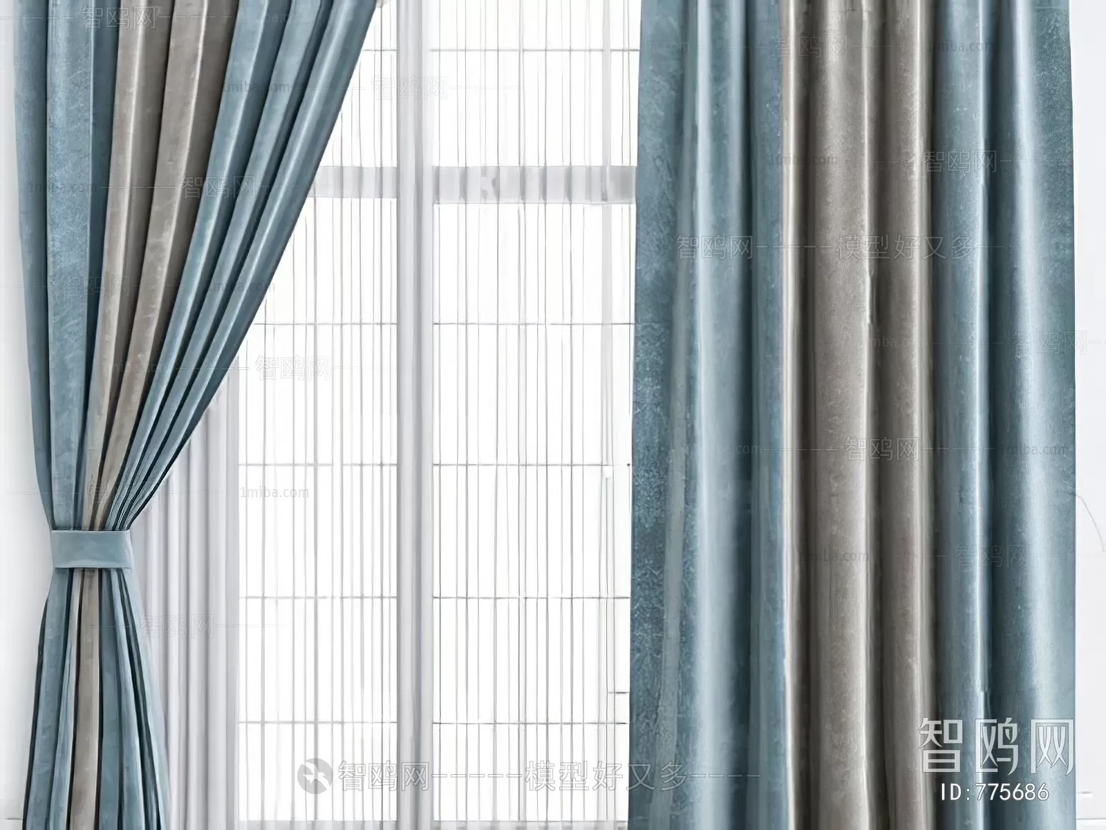 MODERN CURTAIN – 3D MODELS – 045 – PRO