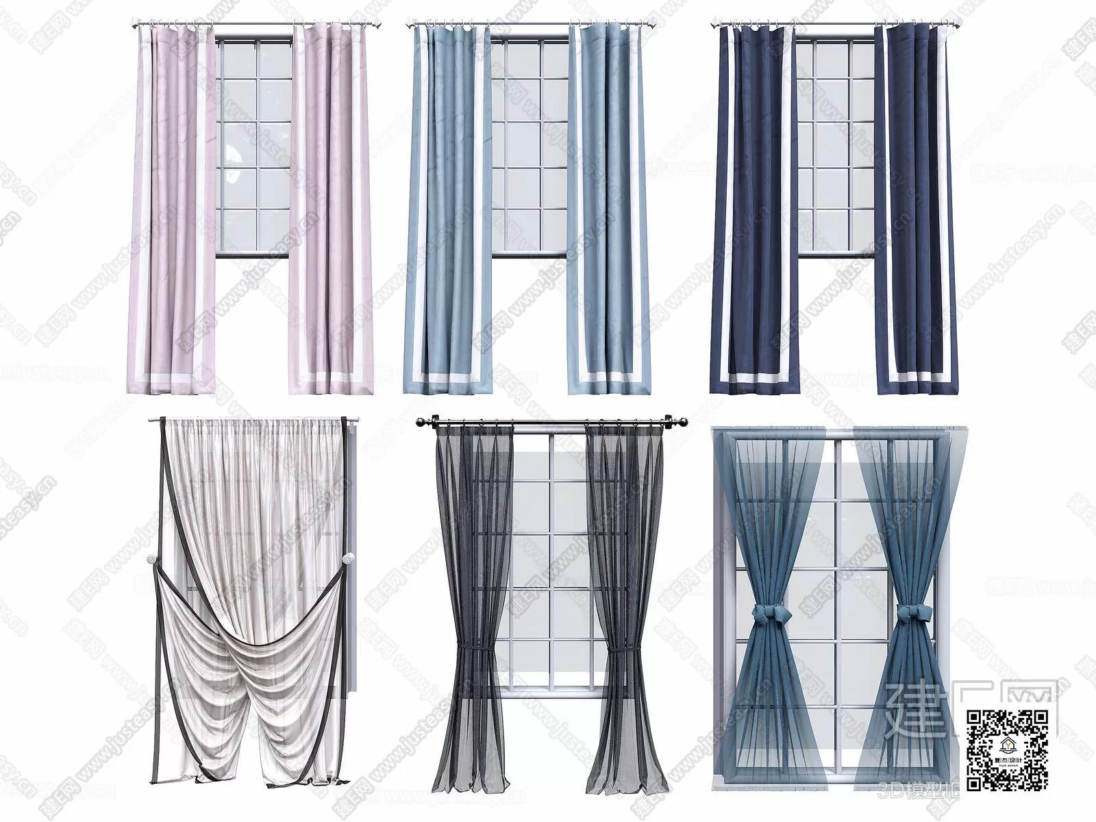 MODERN CURTAIN – 3D MODELS – 060 – PRO