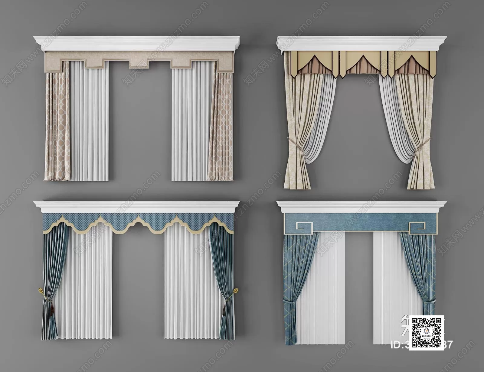MODERN CURTAIN – 3D MODELS – 068 – PRO