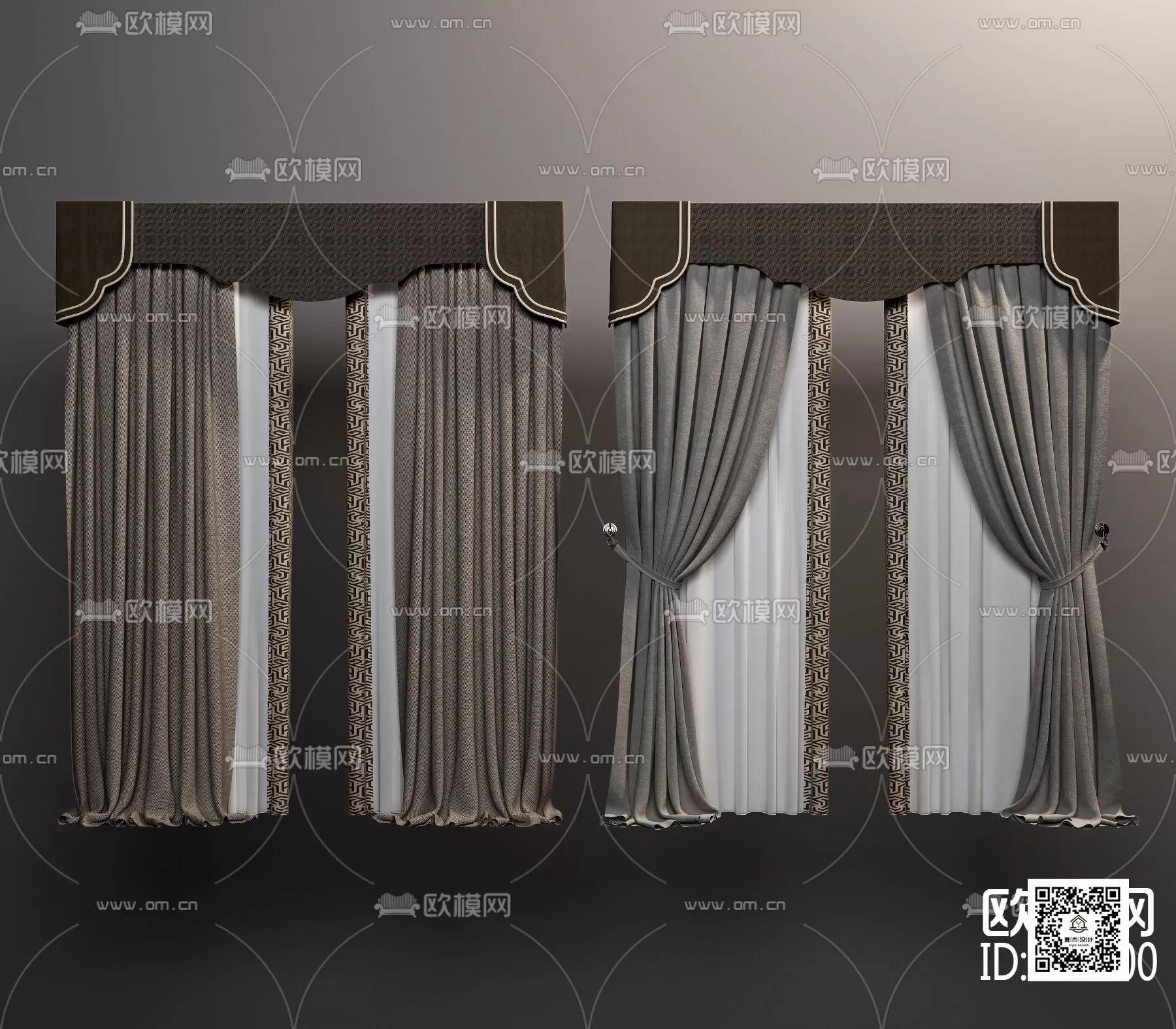 MODERN CURTAIN – 3D MODELS – 070 – PRO