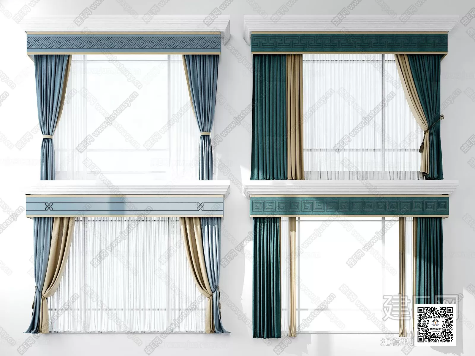 MODERN CURTAIN – 3D MODELS – 074 – PRO