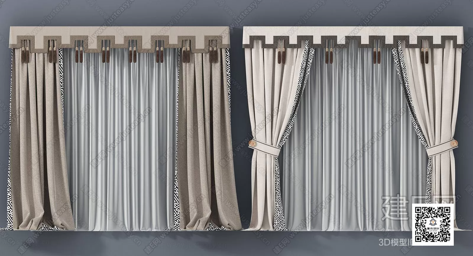 MODERN CURTAIN – 3D MODELS – 079 – PRO