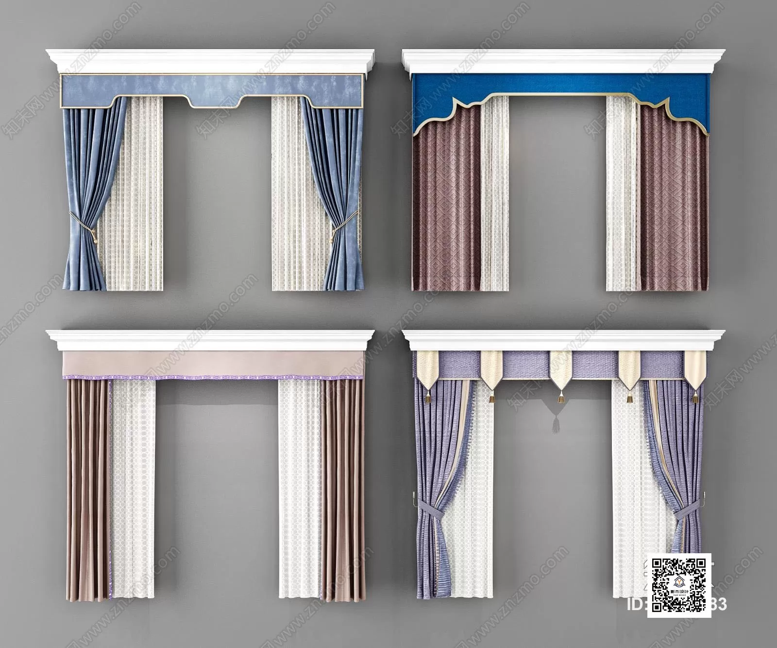 MODERN CURTAIN – 3D MODELS – 085 – PRO