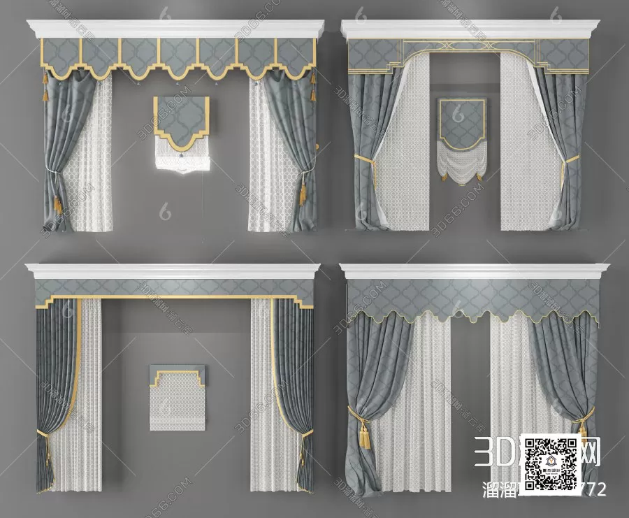 MODERN CURTAIN – 3D MODELS – 091 – PRO