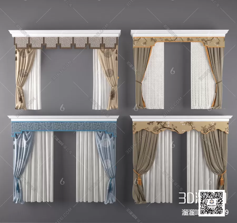 MODERN CURTAIN – 3D MODELS – 092 – PRO