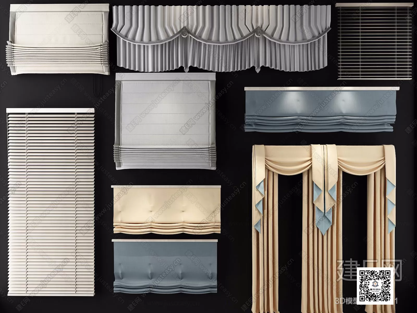 MODERN CURTAIN – 3D MODELS – 101 – PRO
