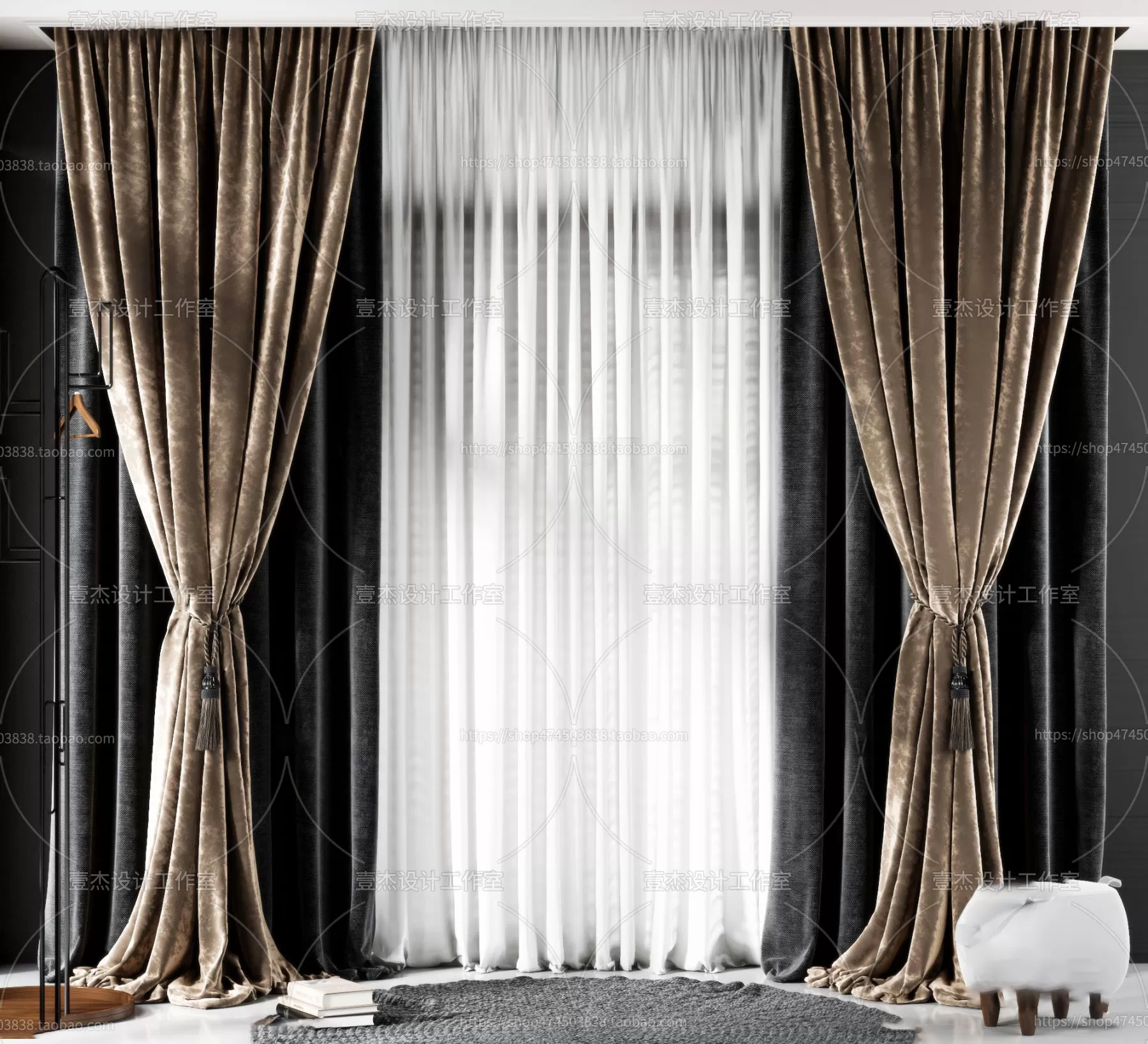 MODERN CURTAIN – 3D MODELS – 104 – PRO