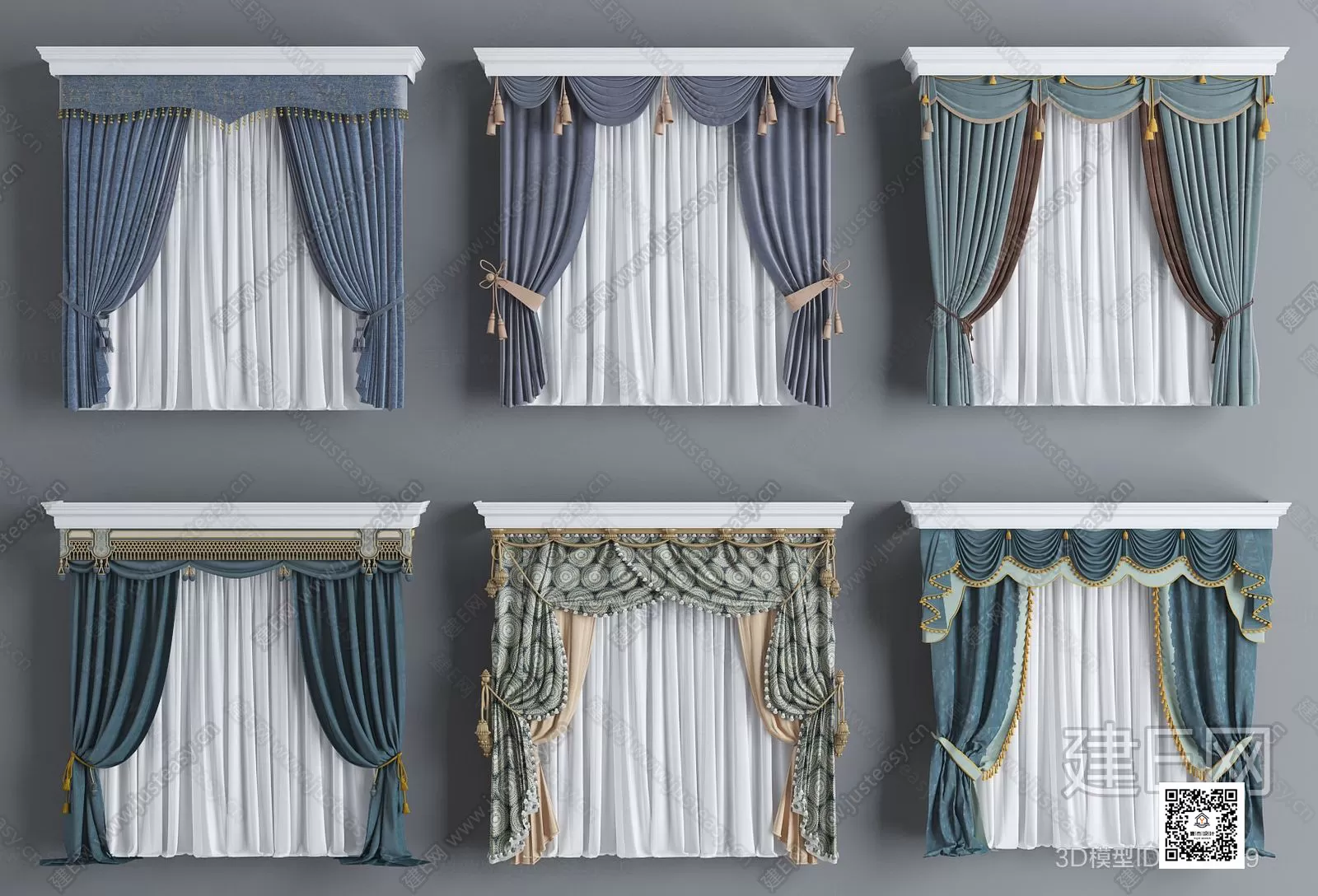 MODERN CURTAIN – 3D MODELS – 107 – PRO