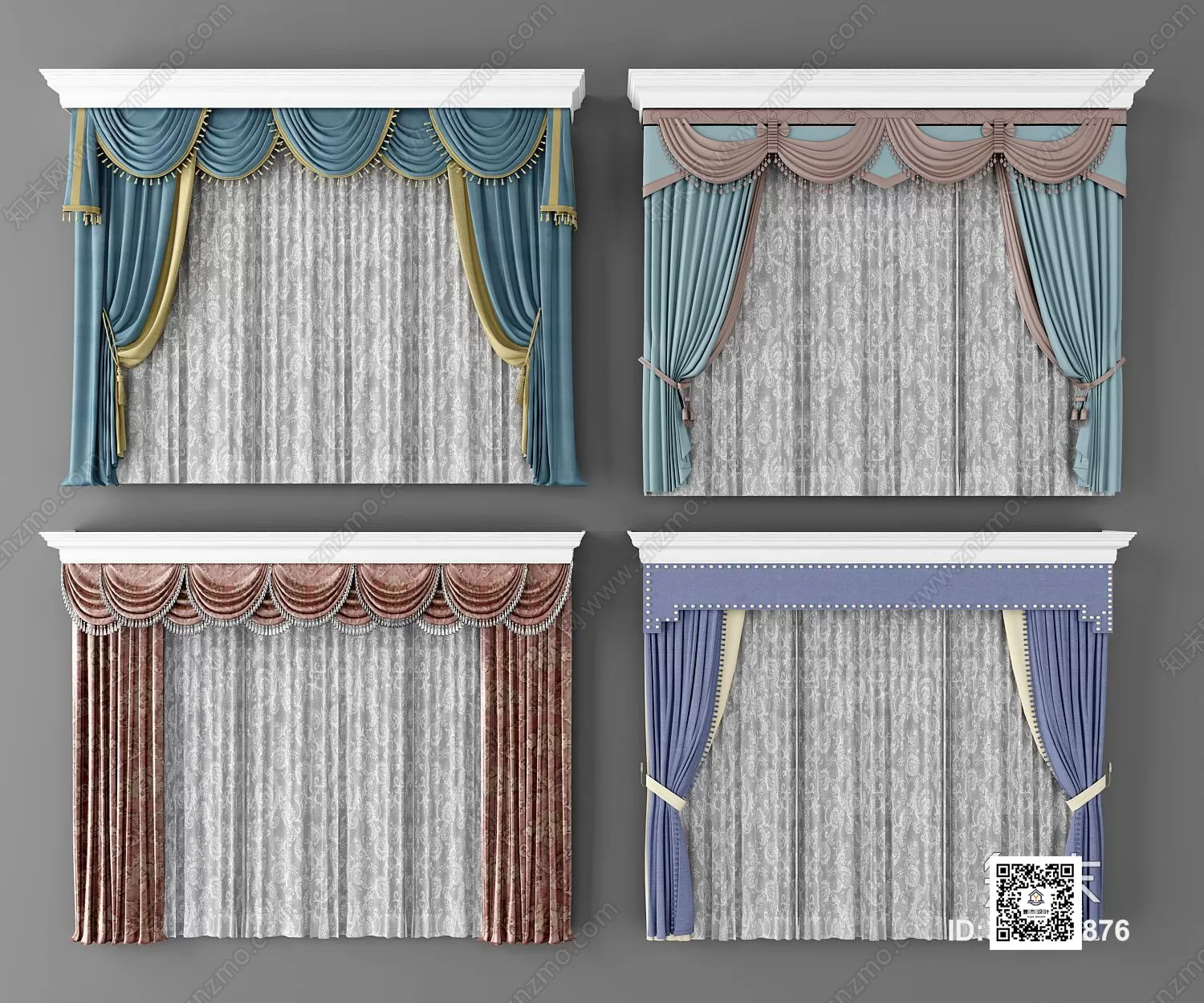 MODERN CURTAIN – 3D MODELS – 109 – PRO
