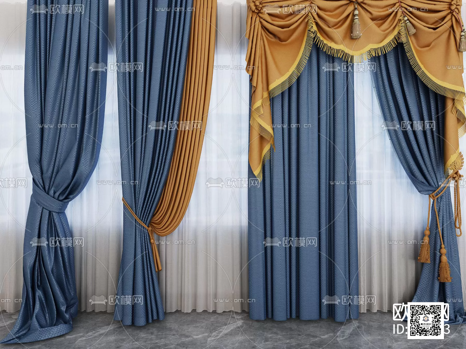 MODERN CURTAIN – 3D MODELS – 113 – PRO