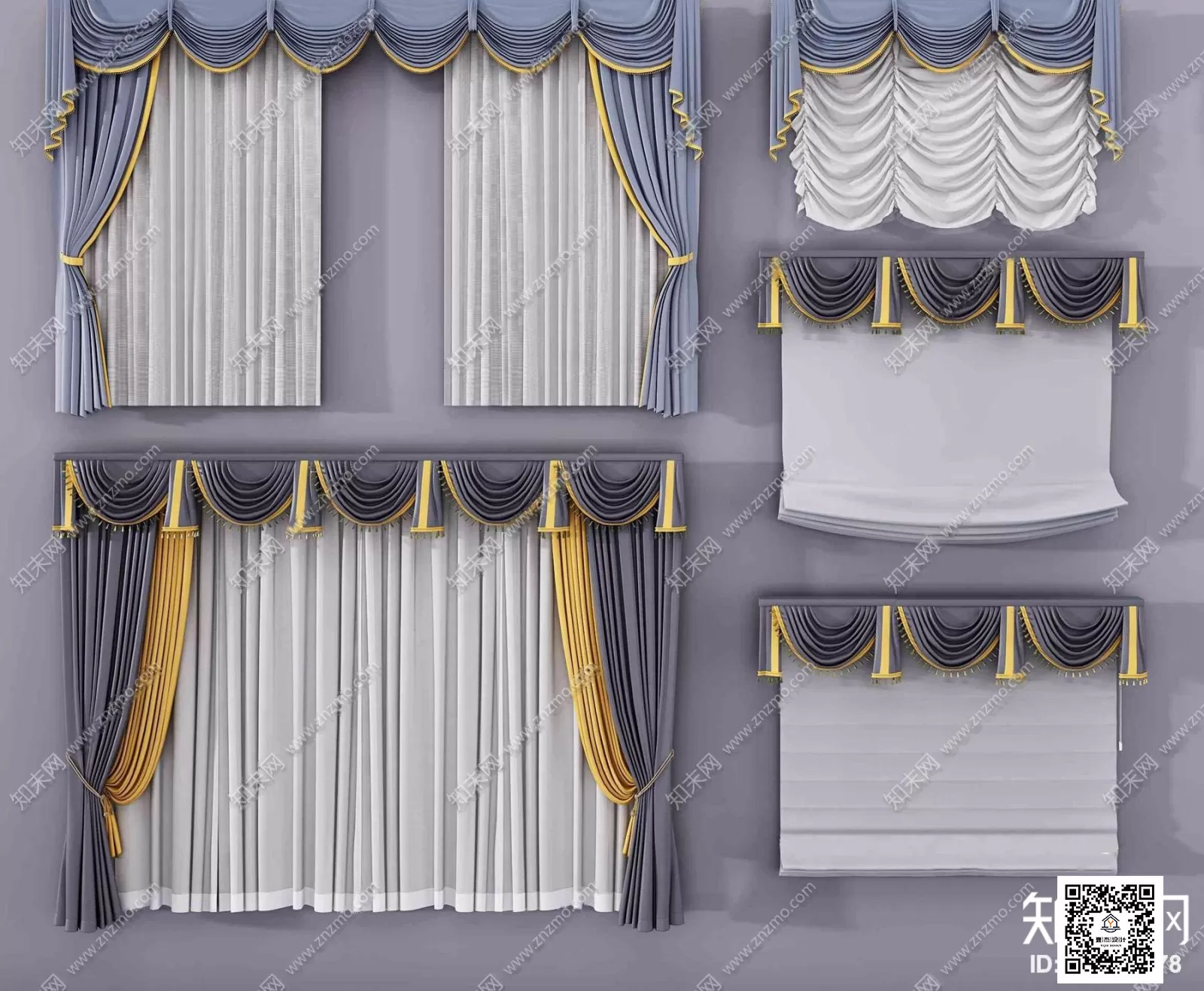 MODERN CURTAIN – 3D MODELS – 114 – PRO