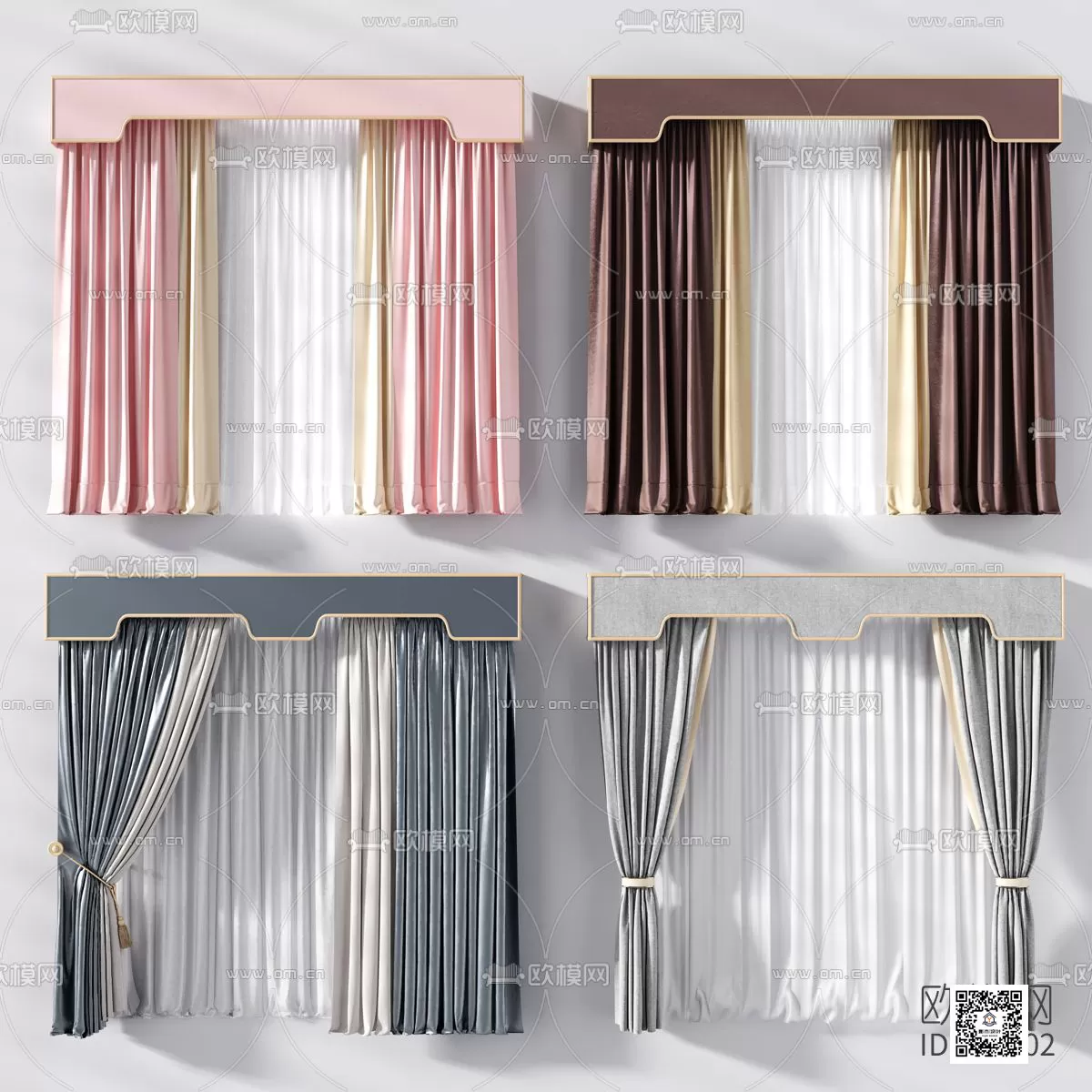 MODERN CURTAIN – 3D MODELS – 122 – PRO