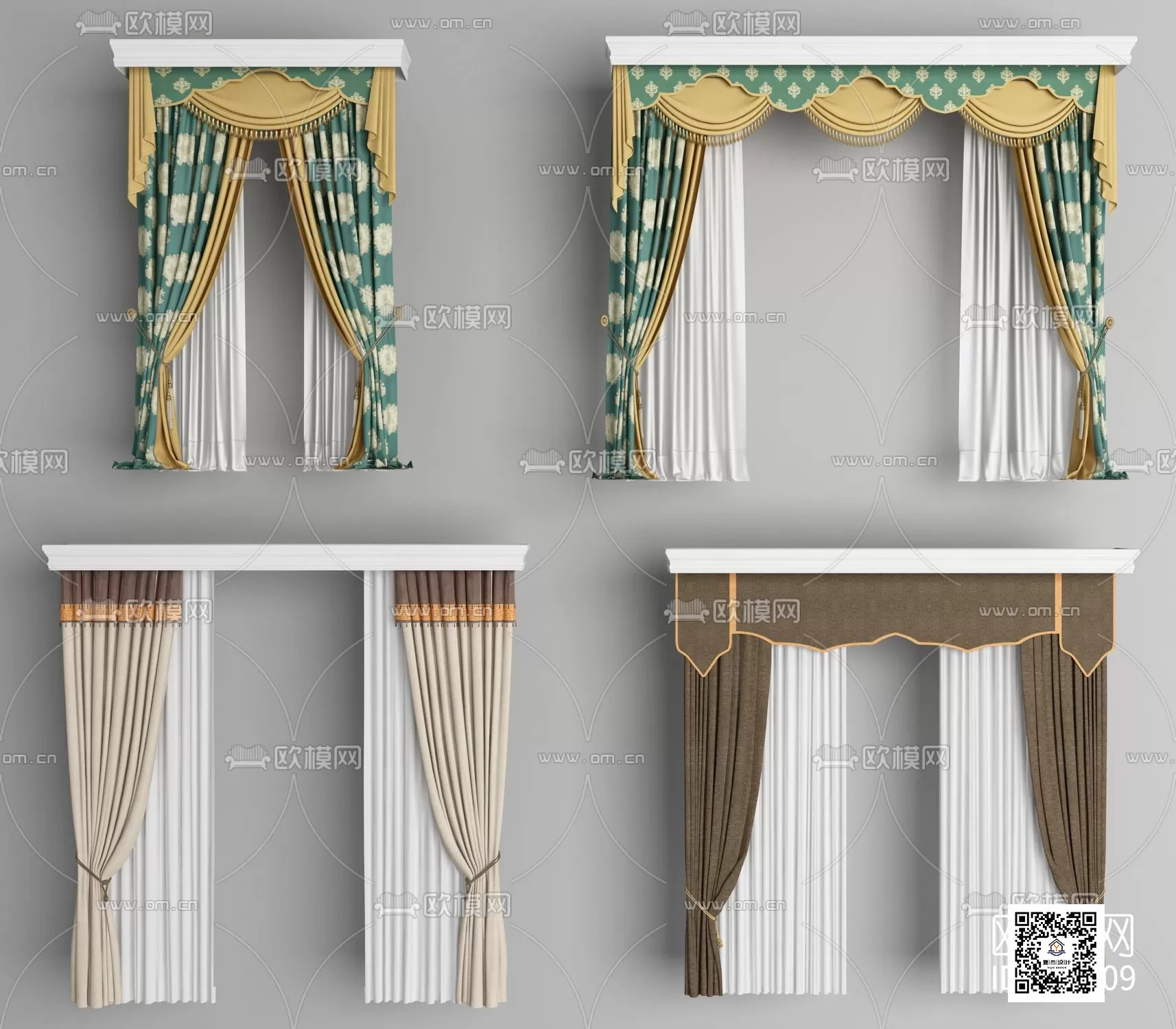 MODERN CURTAIN – 3D MODELS – 125 – PRO