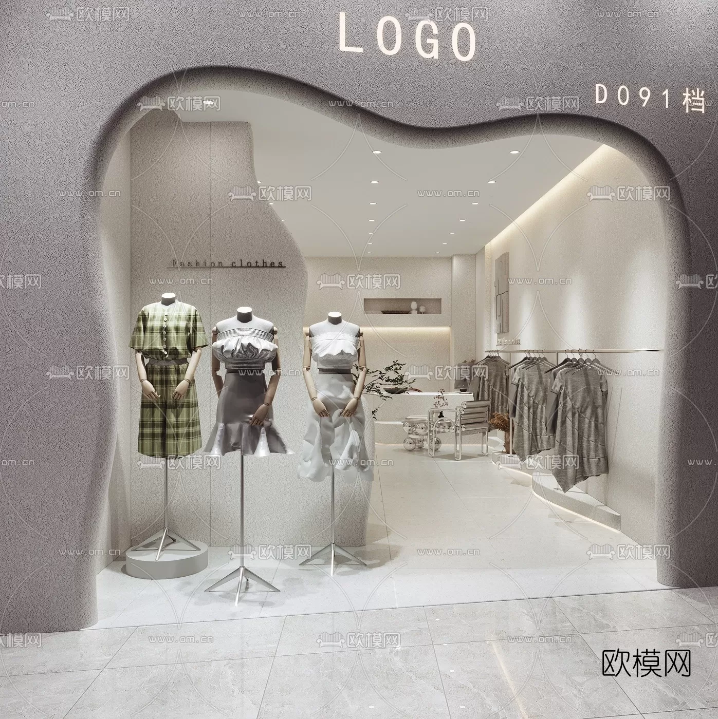 CLOTHES SHOP – 3D MODELS – DECOR – 001 – PRO