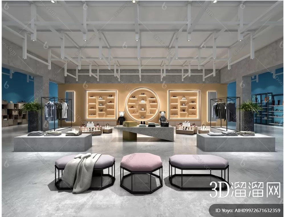 CLOTHES SHOP – 3D MODELS – DECOR – 166 – PRO CLOTHES SHOP – 3D MODELS – DECOR – 166 – PRO