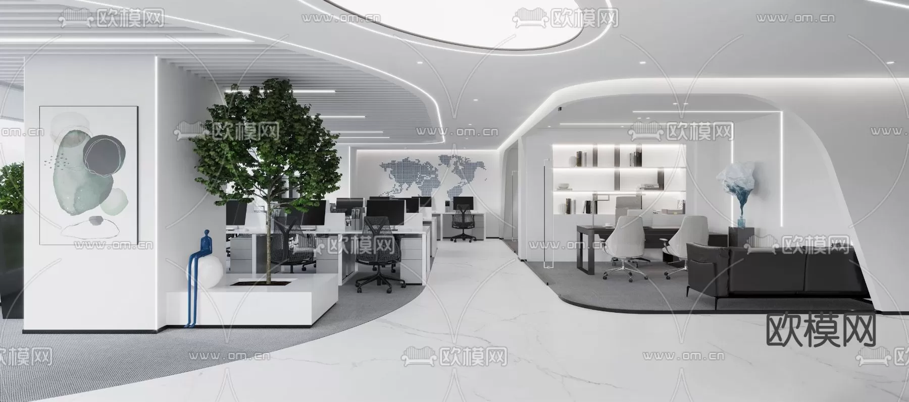 OFFICE SCENES – BLOCKS 3D MODELS – 089 – PRO