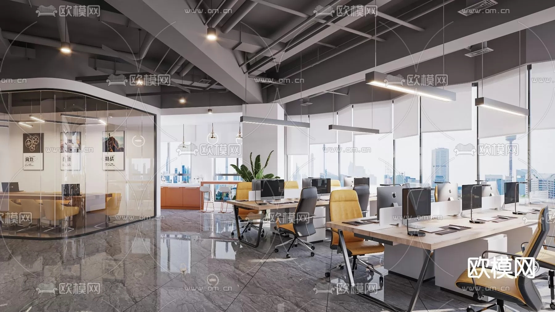 OFFICE SCENES – BLOCKS 3D MODELS – 101 – PRO