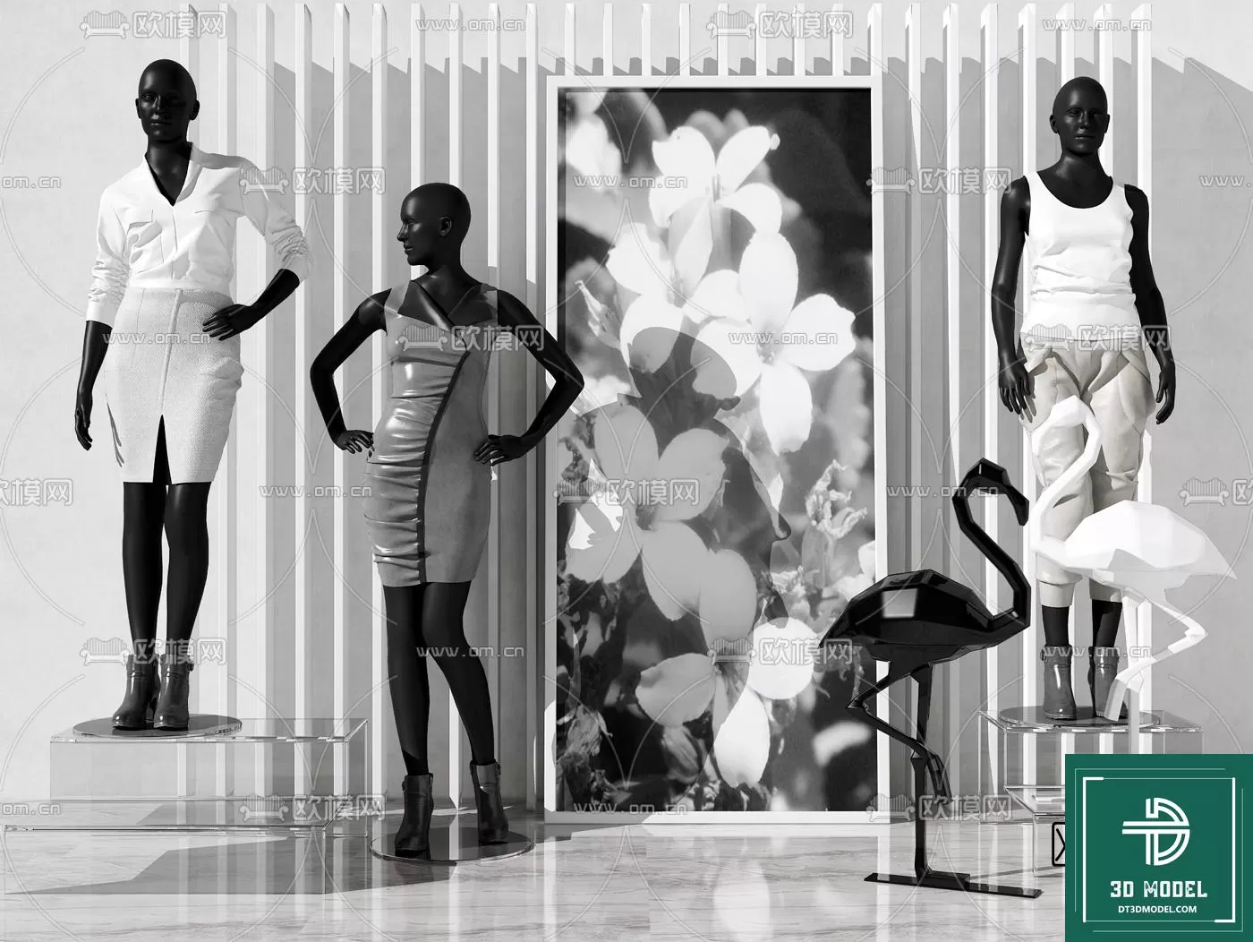 CLOTHES SHOP DECOR – 3D MODELS – 005 – PRO CLOTHES SHOP DECOR – 3D MODELS – 005 – PRO