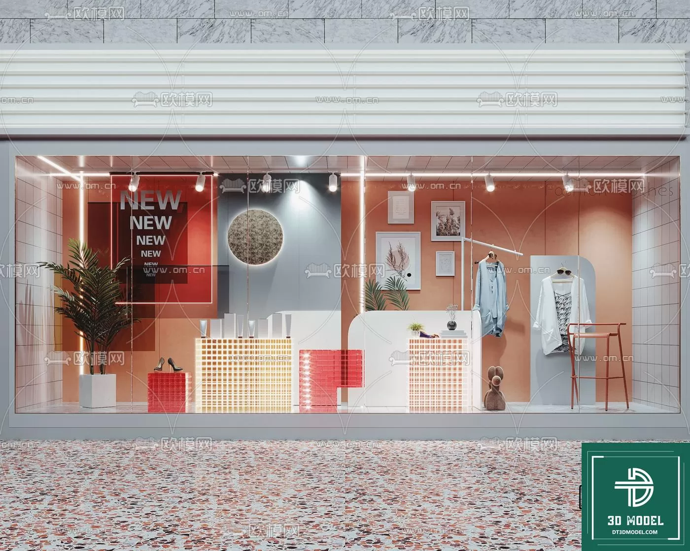 CLOTHES SHOP DECOR – 3D MODELS – 008 – PRO CLOTHES SHOP DECOR – 3D MODELS – 008 – PRO