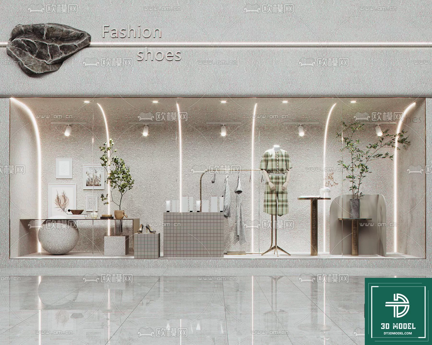 CLOTHES SHOP DECOR – 3D MODELS – 011 – PRO CLOTHES SHOP DECOR – 3D MODELS – 011 – PRO