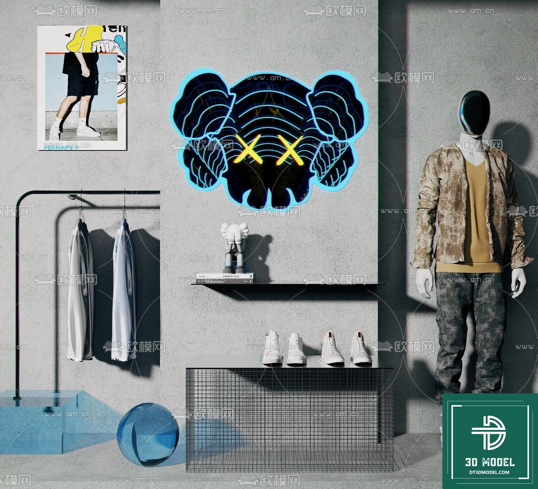 CLOTHES SHOP DECOR – 3D MODELS – 024 – PRO CLOTHES SHOP DECOR – 3D MODELS – 024 – PRO