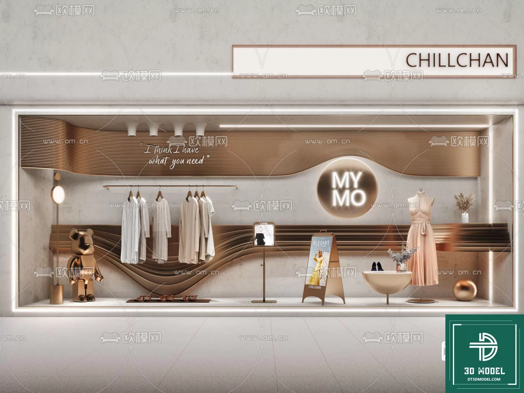 CLOTHES SHOP DECOR – 3D MODELS – 028 – PRO CLOTHES SHOP DECOR – 3D MODELS – 028 – PRO