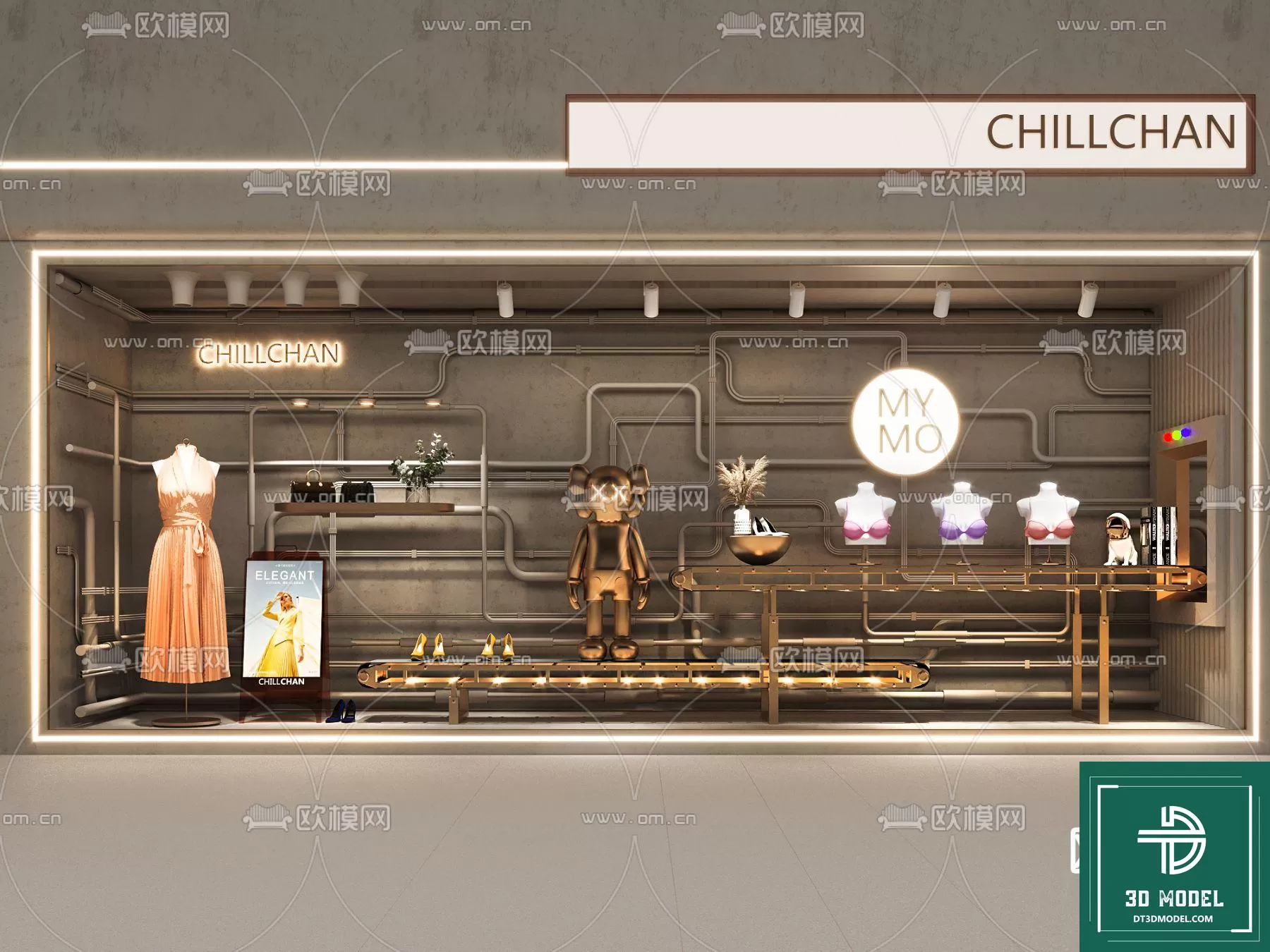 CLOTHES SHOP DECOR – 3D MODELS – 029 – PRO CLOTHES SHOP DECOR – 3D MODELS – 029 – PRO