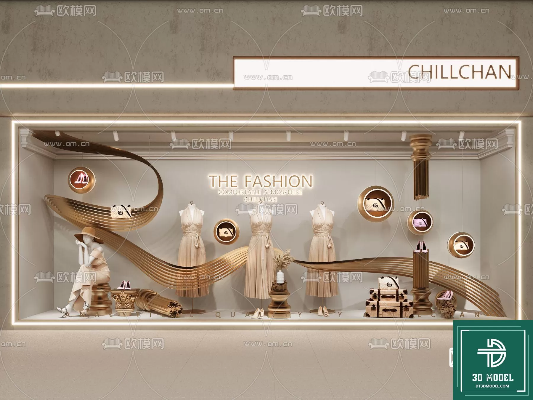 CLOTHES SHOP DECOR – 3D MODELS – 039 – PRO CLOTHES SHOP DECOR – 3D MODELS – 039 – PRO