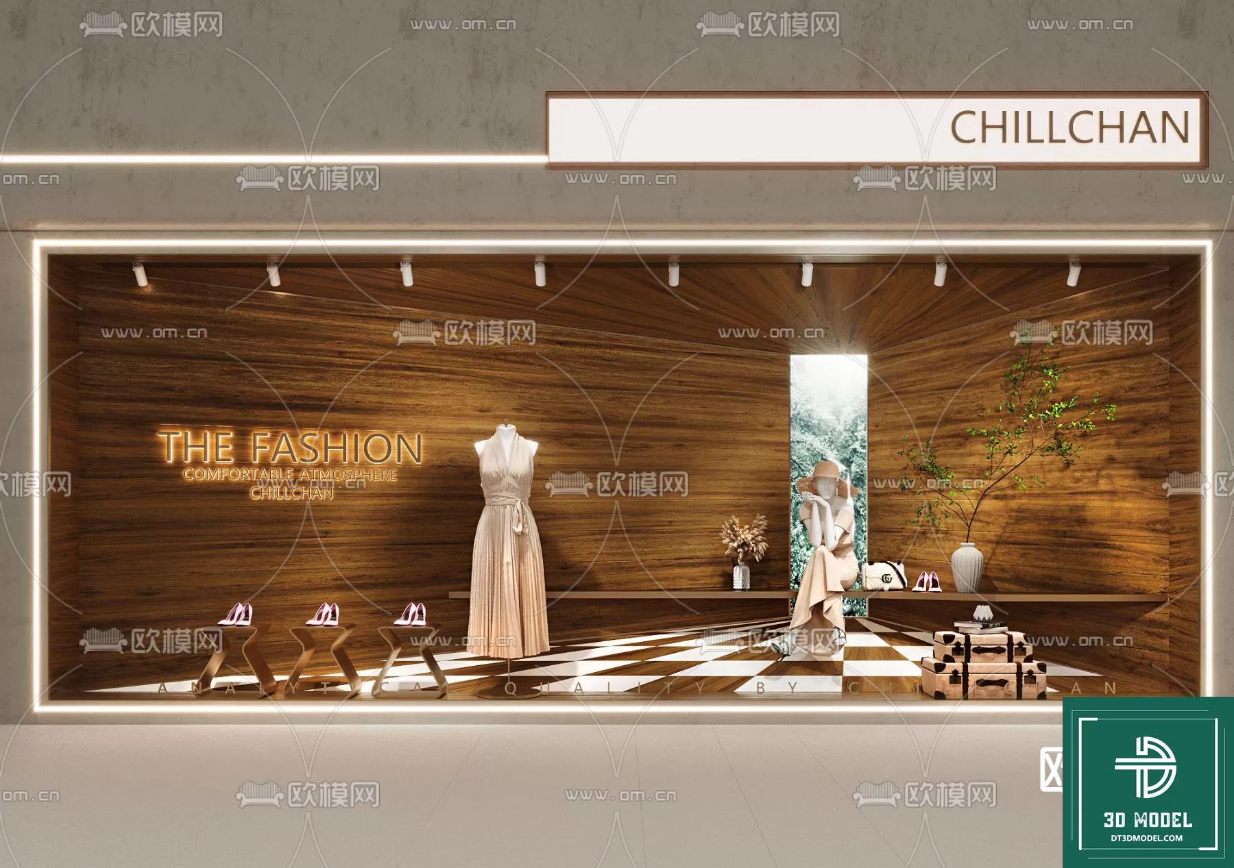 CLOTHES SHOP DECOR – 3D MODELS – 042 – PRO CLOTHES SHOP DECOR – 3D MODELS – 042 – PRO