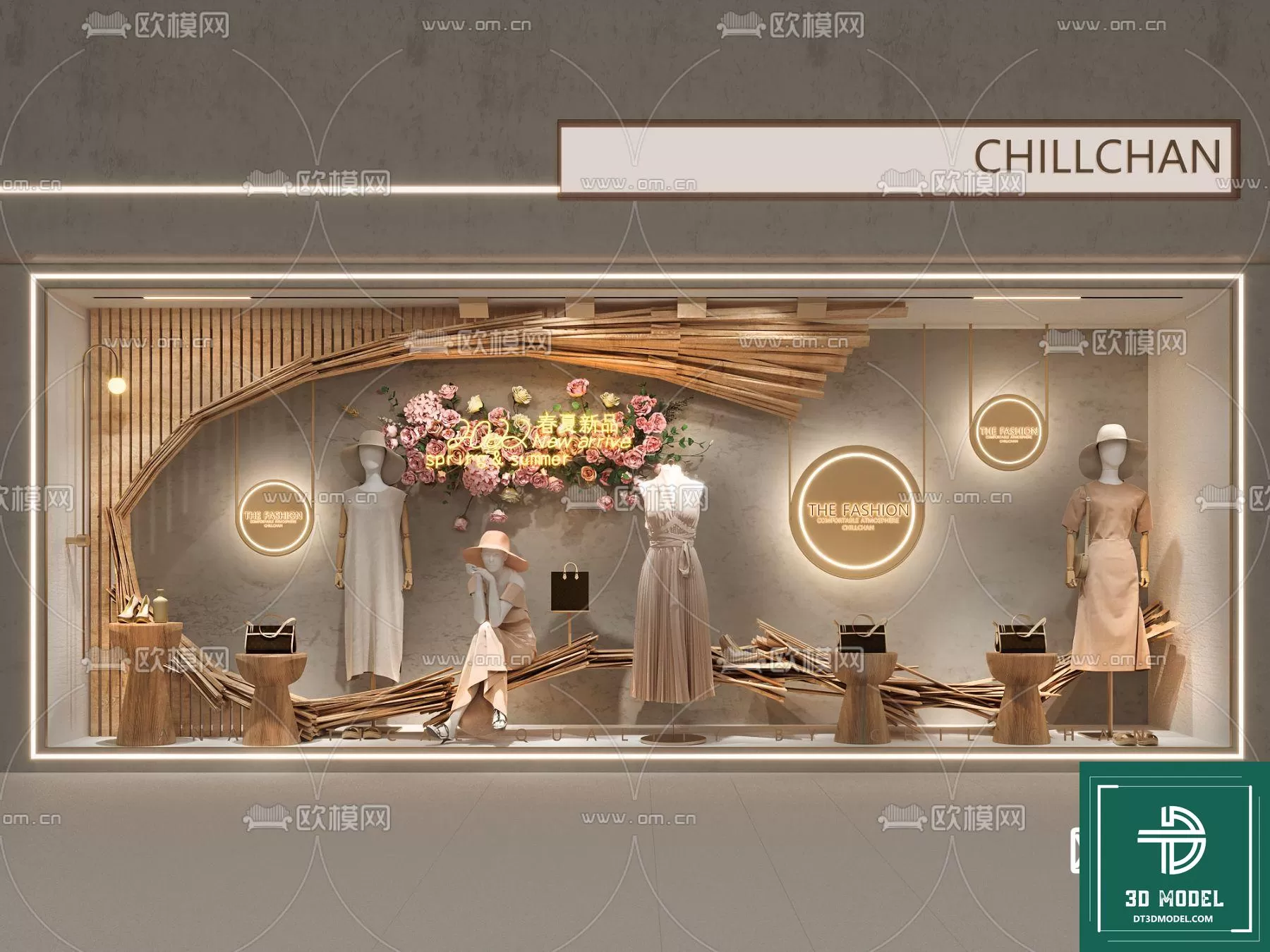 CLOTHES SHOP DECOR – 3D MODELS – 055 – PRO CLOTHES SHOP DECOR – 3D MODELS – 055 – PRO