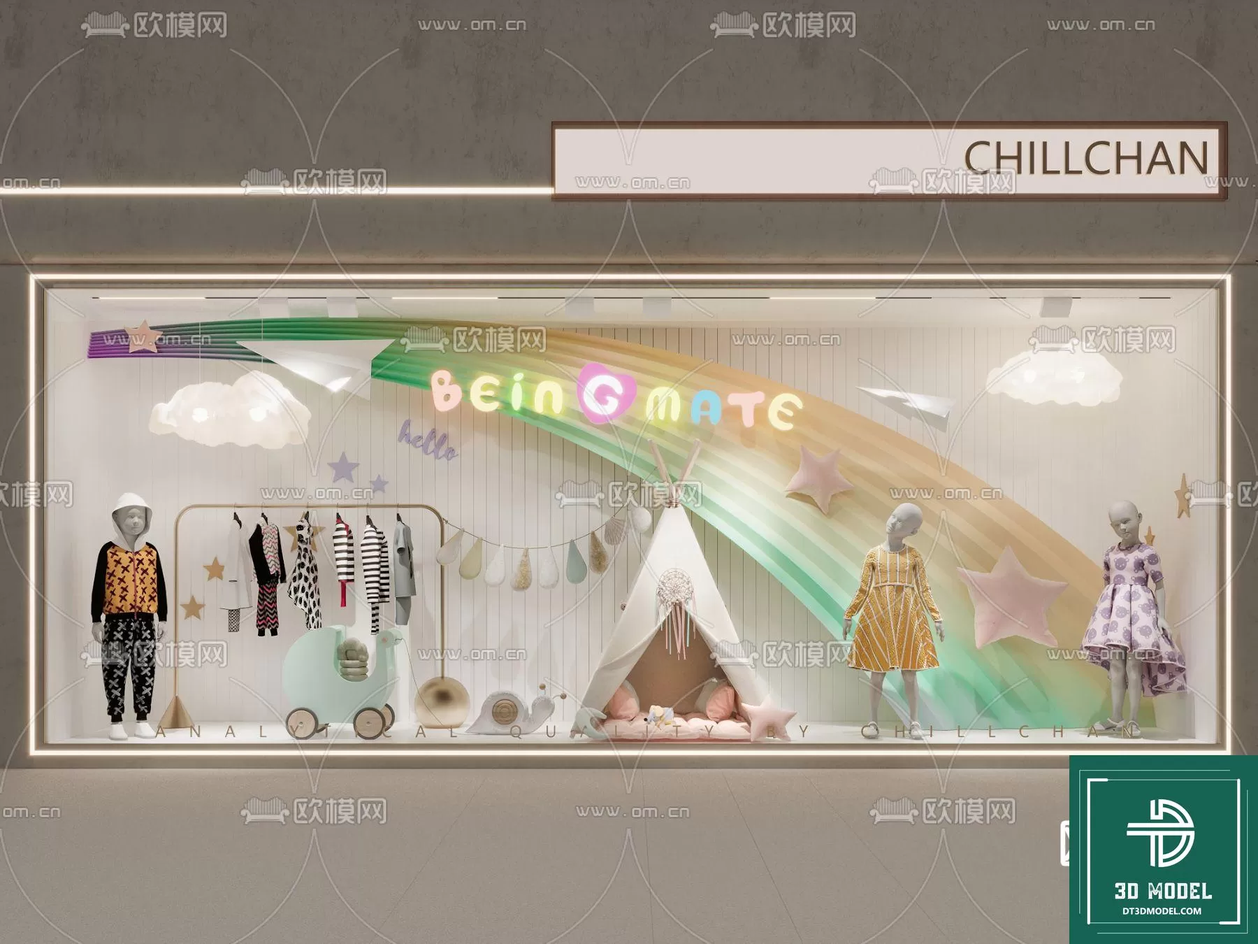 CLOTHES SHOP DECOR – 3D MODELS – 056 – PRO CLOTHES SHOP DECOR – 3D MODELS – 056 – PRO